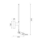 ΕΠΙΤΟΙΧΟ Φ/Σ LED 5W + COB 3W 700LM 3000K IP20  ΜΑΥΡΟ ΑΛΟΥΜΙΝΙΟ + ΑΚΡΥΛΙΚΟ CONCERTO - Image 3