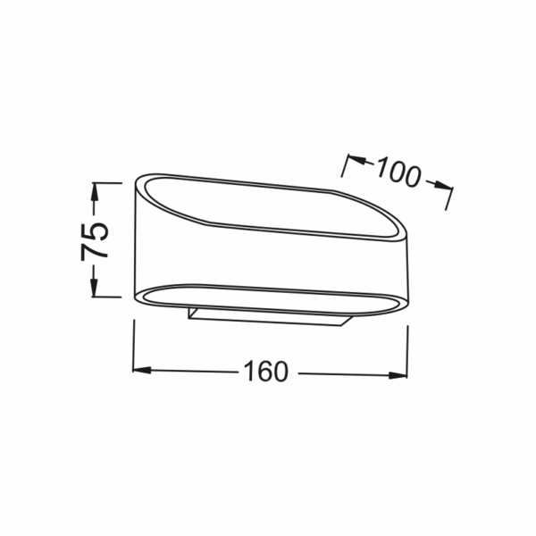 ΛΕΥΚΗ ΑΠΛΙΚΑ LED UP-DOWN 1X3W 230V 3000K 25000hrs NEPHELE - Image 2