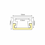 BRAEL ΠΡΟΦΙΛ ΑΛΟΥΜΙΝΙΟΥ P127U ME ΟΠΑΛ PC ΚΑΛΥΜΜΑ 2m/pc - Image 3