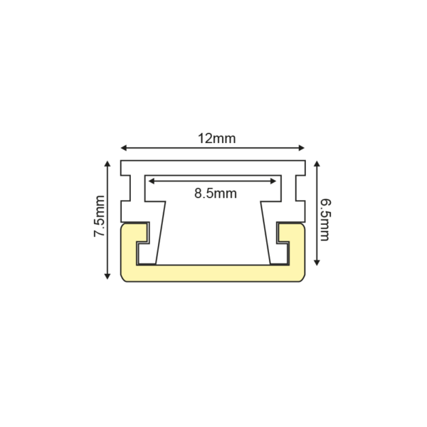 BRAEL ΠΡΟΦΙΛ ΑΛΟΥΜΙΝΙΟΥ P127U ME ΟΠΑΛ PC ΚΑΛΥΜΜΑ 2m/pc - Image 3