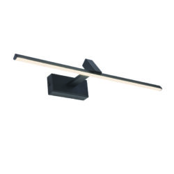 ^ΕΠΙΤΟΙΧΟ Φ/Σ LED 8W 3000K 520LM MIRRAR ΜΑΥΡΟ ΜΕΤ/ΚΟ IP20 50X16