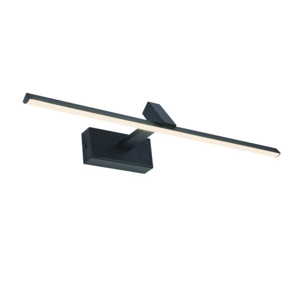 ^ΕΠΙΤΟΙΧΟ Φ/Σ LED 8W 3000K 520LM MIRRAR ΜΑΥΡΟ ΜΕΤ/ΚΟ IP20 50X16