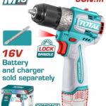 TOTAL ΕΠΑΓΓ. ΔΡΑΠ/ΒΙΔΟ ΜΠΑΤ. Li-ion 16V / 60Nm ΧΩΡΙΣ ΜΠΑΤΑΡΙΑ & ΦΟΡΤΙΣΤΗ (TDLI16681)