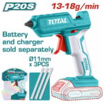 TOTAL ΠΙΣΤΟΛΙ ΚΟΛΛΑΣ ΜΠΑΤΑΡΙΑΣ ΛΙΘΙΟΥ 20V (TGGLI2001)