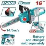 TOTAL ΕΠΑΓΓ. ΑΛΥΣΟΠΡΙΟΝΟ 16" / 40cm ΜΠΑΤ. Li-ion 2X20V ΧΩΡΙΣ ΜΠΑΤΑΡΙΑ & ΦΟΡΤΙΣΤΗ (TGSLI40168)