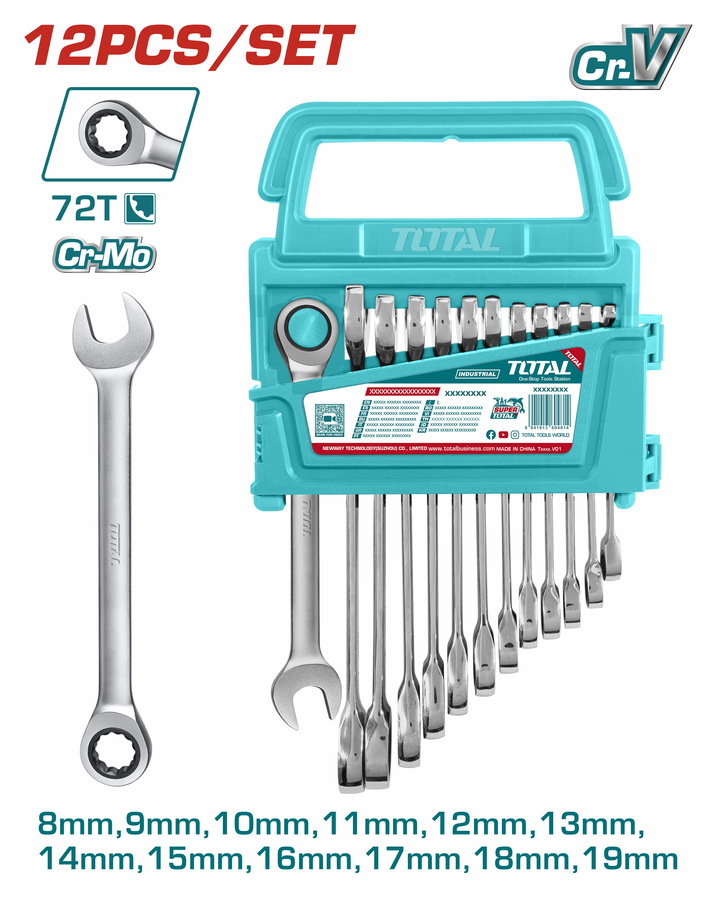 THT102RK0126 TOTAL ΕΠΑΓΓ. ΣΕΤ ΓΕΡΜ/ΓΩΝΑ ΚΑΣΤΑΝΙΑΣ ΙΣΙΑ 12ΤΕΜ / 8 - 19mm (THT102RK0126)