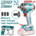 TOTAL ΕΠΑΓΓ. ΜΠΟΥΛΟΝΟΚΛΕΙΔΟ ΜΠΑΤ. Li-ion 20V / 400Nm ΧΩΡΙΣ ΜΠΑΤΑΡΙΑ & ΦΟΡΤΙΣΤΗ (TIWLI20401)