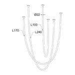 ΚΡΕΜΑΣΤΟ Φ/Σ LED 60W 3000K 4000LM JUNGLE  ΛΕΥΚΟ ΣΙΛΙΚΟΝΗ IP20 L240Χ170Χ100CM - Image 5
