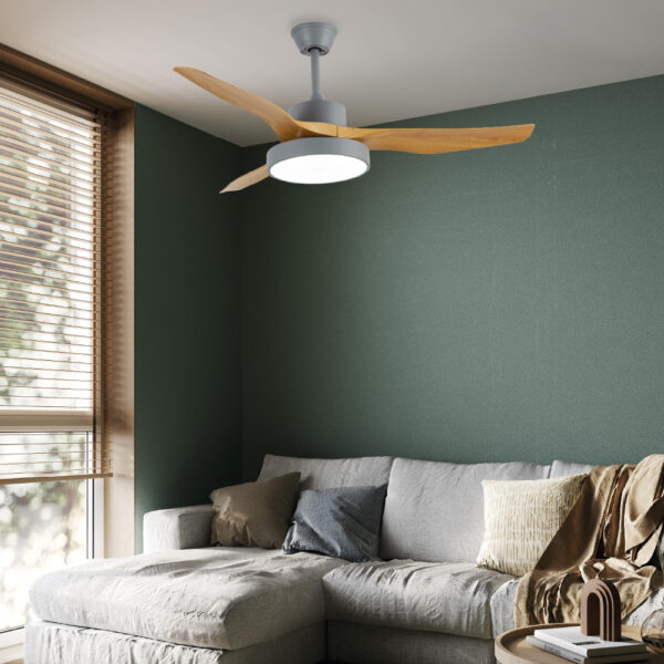 it-Lighting Nitinat 25W 3CCT LED Fan Light in Gray with Wooden Color (102000230) - Image 6
