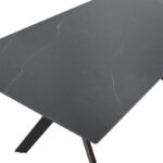 Τραπέζι Olivet pakoworld sintered stone μαύρο μαρμάρου-μαύρο 180x90x75εκ - Image 3