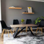 Τραπέζι Sabrina pakoworld sintered stone sonoma-μαύρο 180x90x75εκ - Image 2