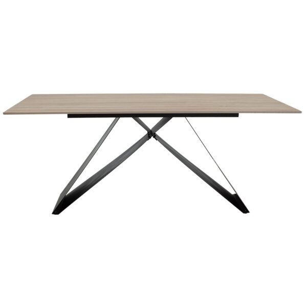 Τραπέζι Sabrina pakoworld sintered stone sonoma-μαύρο 180x90x75εκ - Image 3