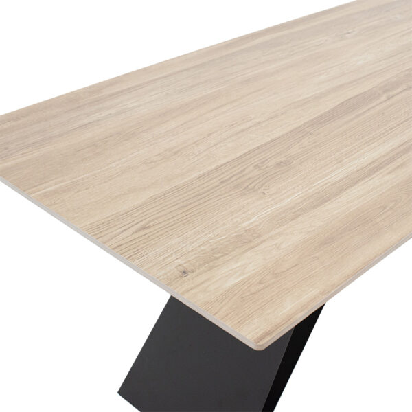 Τραπέζι Sabrina pakoworld sintered stone sonoma-μαύρο 180x90x75εκ - Image 4