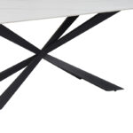 Τραπέζι Cozline Inart λευκό μαρμάρου sintered stone-πόδι μαύρο μέταλλο 180x90x76εκ - Image 5