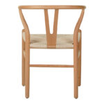 Καρέκλα Wishbone pakoworld rubberwood-σχοινί σε φυσική απόχρωση 53.5x57x74εκ - Image 5