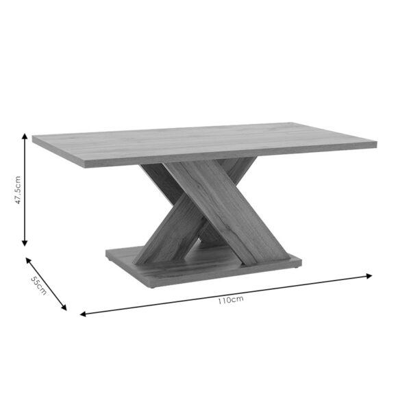 Τραπέζι σαλονιού Solange pakoworld χρώμα sonoma 110x55x47.5εκ - Image 5
