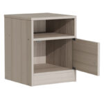 Κομοδίνο Foly pakoworld με ένα ντουλάπι γκρι oak 40x40x50εκ - Image 2