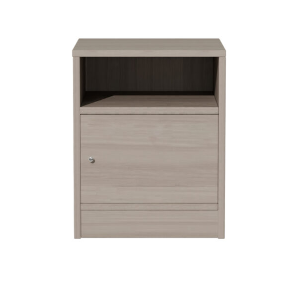 Κομοδίνο Foly pakoworld με ένα ντουλάπι γκρι oak 40x40x50εκ - Image 3