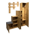 Έπιπλο εισόδου Nenich pakoworld σε sonoma απόχρωση 150x37x180εκ - Image 3