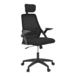 Καρέκλα γραφείου Peja pakoworld mesh ύφασμα μαύρο 58x60x107-117εκ