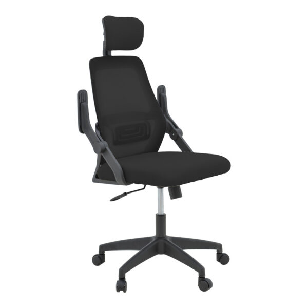 Καρέκλα γραφείου Peja pakoworld mesh ύφασμα μαύρο 58x60x107-117εκ - Image 4