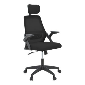 Καρέκλα γραφείου Peja pakoworld mesh ύφασμα μαύρο 58x60x107-117εκ