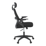 Καρέκλα γραφείου Peja pakoworld mesh ύφασμα μαύρο 58x60x107-117εκ - Image 5