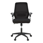 Καρέκλα γραφείου Reji pakoworld mesh ύφασμα μαύρο 58x60x89-99εκ - Image 4