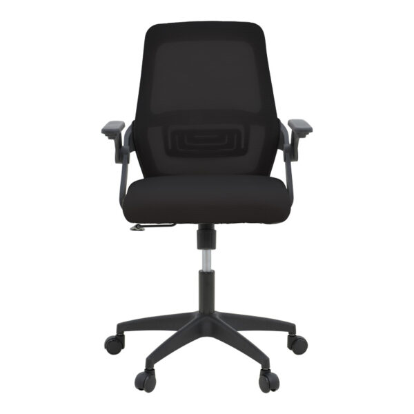 Καρέκλα γραφείου Reji pakoworld mesh ύφασμα μαύρο 58x60x89-99εκ - Image 4