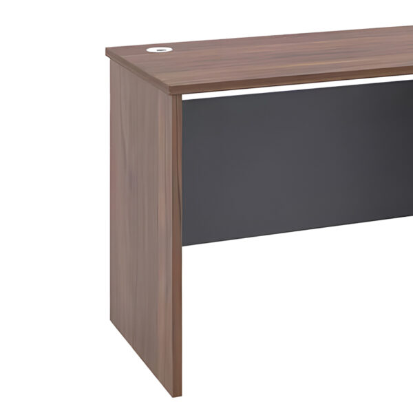 Γραφείο εργασίας Cassius pakoworld ανθρακί-καρυδί 120x60x75εκ - Image 2