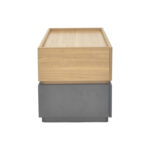 Κομοδίνο Sonlen pakoworld mdf σε sonoma-ανθρακί απόχρωση 60x40x44.5εκ - Image 4