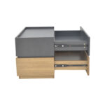 Κομοδίνο Sonlen pakoworld mdf σε sonoma-ανθρακί απόχρωση 60x40x44.5εκ - Image 5