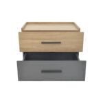 Κομοδίνο Sonlen pakoworld mdf σε sonoma-ανθρακί απόχρωση 60x40x44.5εκ - Image 6