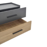 Κομοδίνο Sonlen pakoworld mdf σε sonoma-ανθρακί απόχρωση 60x40x44.5εκ - Image 7