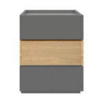 Κομοδίνο Sonlen pakoworld mdf σε sonoma-ανθρακί απόχρωση 60x40x66εκ - Image 3