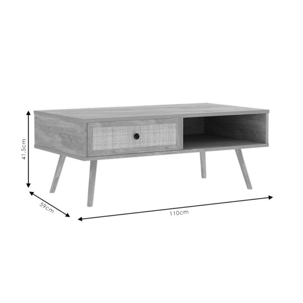 Τραπέζι σαλονιού Oslo pakoworld sonoma 110x59x41,5εκ - Image 4