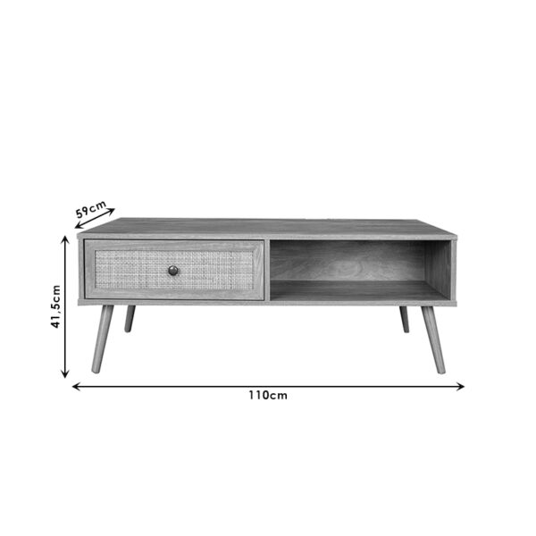 Τραπέζι σαλονιού Oslo pakoworld sonoma 110x59x41,5εκ - Image 5