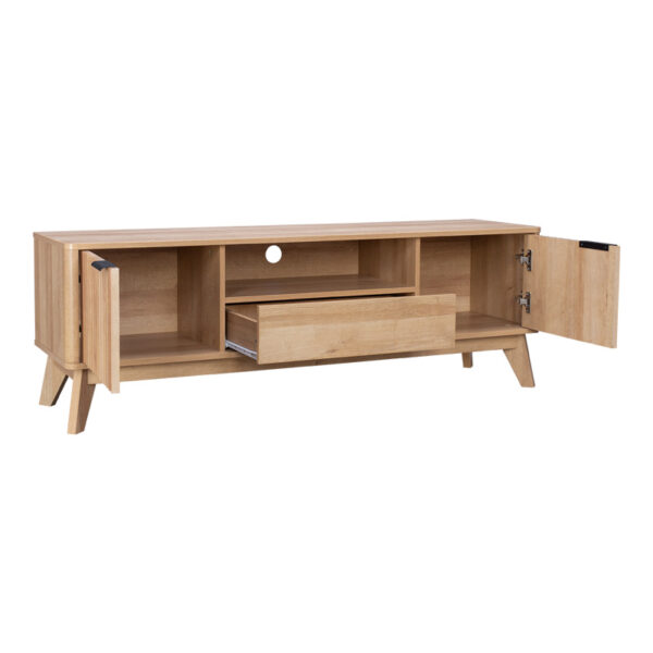 Έπιπλο τηλεόρασης Hamea pakoworld mdf σε φυσική απόχρωση 145x39,5x49εκ - Image 4