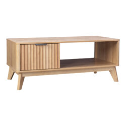 Τραπέζι σαλονιού Hamea pakoworld mdf σε φυσική απόχρωση 110x55