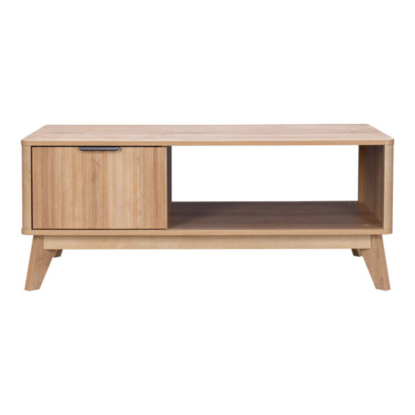 Τραπέζι σαλονιού Hamea pakoworld mdf σε φυσική απόχρωση 110x55,2x45εκ - Image 4