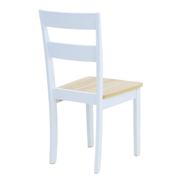 Καρέκλα York pakoworld σε λευκή-φυσική απόχρωση 39.5x47.5x89εκ - Image 2