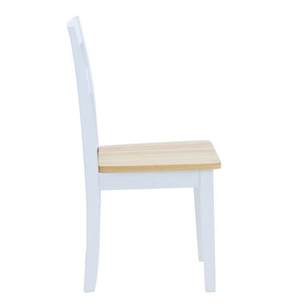 Καρέκλα York pakoworld σε λευκή-φυσική απόχρωση 39.5x47.5x89εκ - Image 3