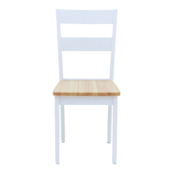 Καρέκλα York pakoworld σε λευκή-φυσική απόχρωση 39.5x47.5x89εκ - Image 4