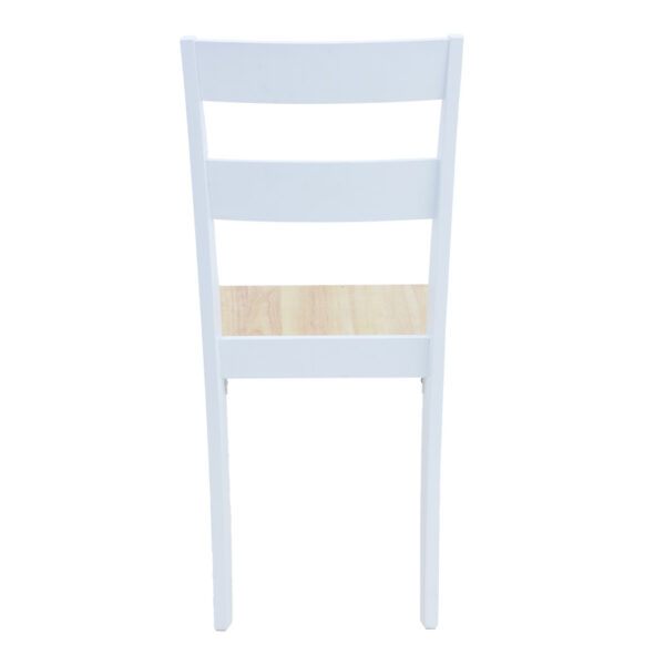 Καρέκλα York pakoworld σε λευκή-φυσική απόχρωση 39.5x47.5x89εκ - Image 5