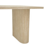 Τραπέζι Loozir pakoworld mdf σε λευκή όψη τραβερτίνας 180x90x75εκ - Image 4