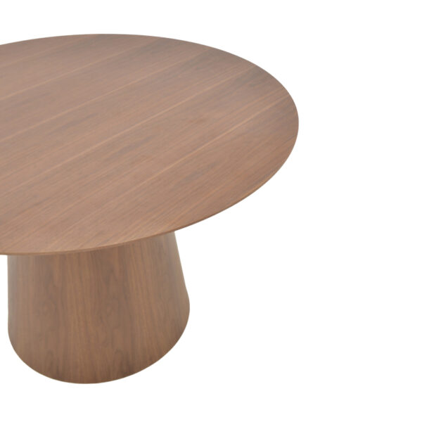 Τραπέζι Kayano pakoworld καρυδί mdf Φ120x72εκ - Image 2