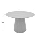 Τραπέζι Kayano pakoworld καρυδί mdf Φ120x72εκ - Image 4