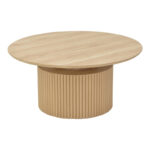Τραπέζι σαλονιού Opols pakoworld mdf σε  φυσική απόχρωση Φ90x42εκ - Image 2