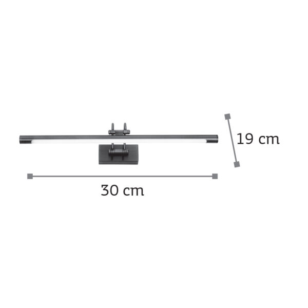 InLight Επιτοίχιο φωτιστικό LED 4W 3000K από οξυντέ μέταλλο και ακρυλικό D:30cm (1044-Γ-Οξυντέ) - Image 3