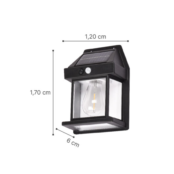 it-Lighting Faber-LED 3W 3CCT Solar Wall Light in Black Color (80204411S) - Image 2